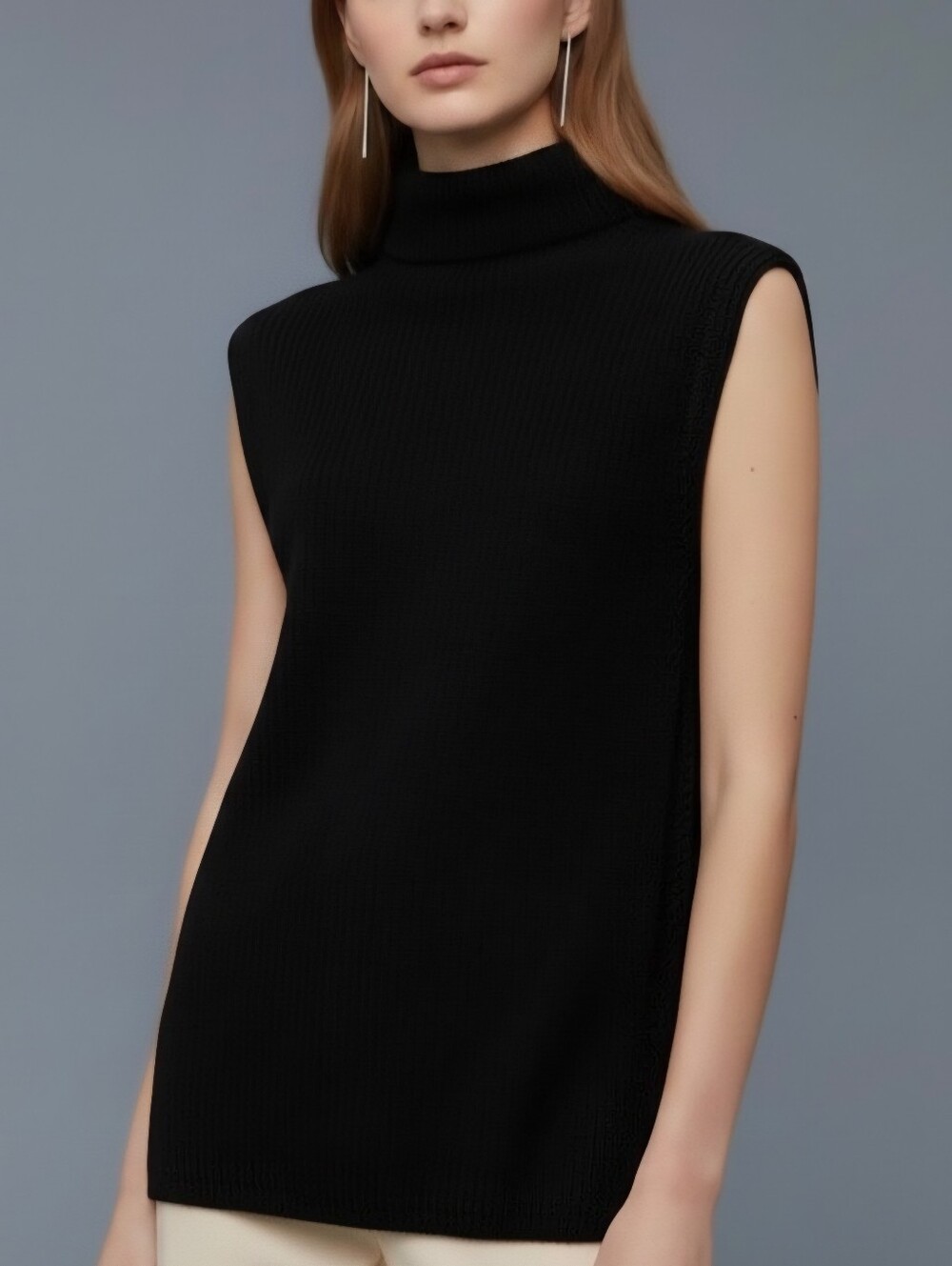 XS Aritzia Babaton Black Sleeveless Turtleneck